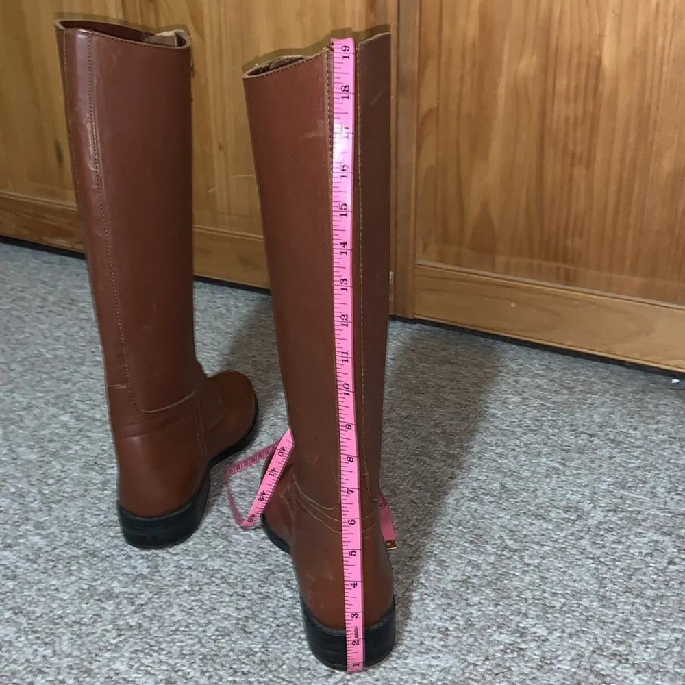 American made polo player boots ladies size 9 1/2-10 Regular calf saddle brown